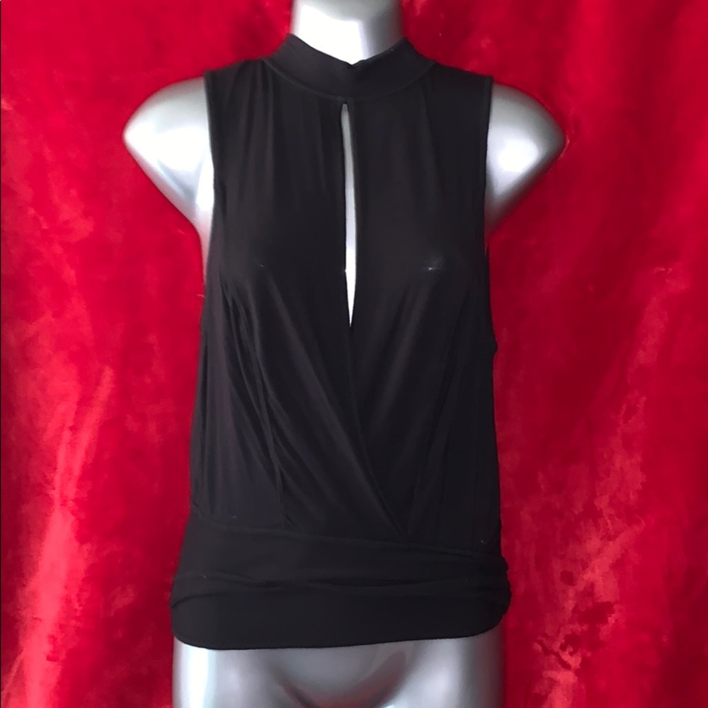 FREE PEOPLE WRAP AROUND PLUNGING SHIRT